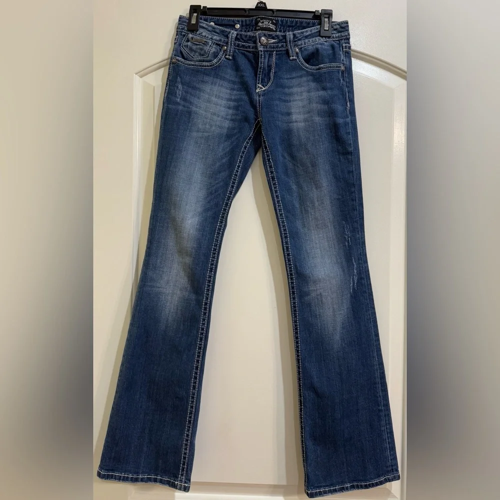 Rerock for Express Classic Blue Denim Jeans Boot Cut